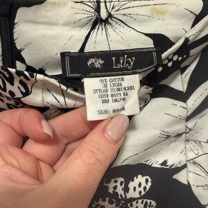 Lily Monochrome Butterfly Print Dress